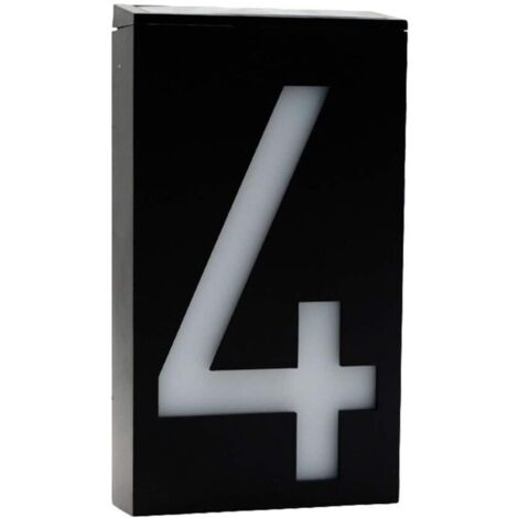 Graviers Design Plaque Numéro de Maison | Chiffres personnalisables | 215 x 150 mm Gris