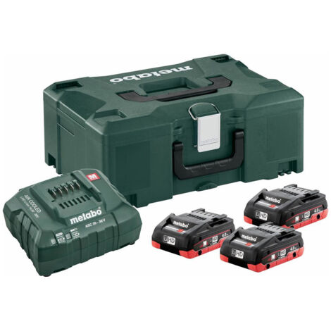 Energiepaket 18V METABO 3 Batt. 4.0Ah LiHD+Ladung ASC 55 + MetaBox Gehäuse - 685133000