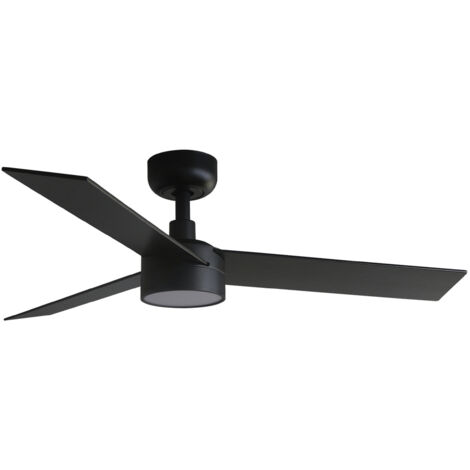 Energiespar Deckenventilator Rudder S Schwarz mit LED