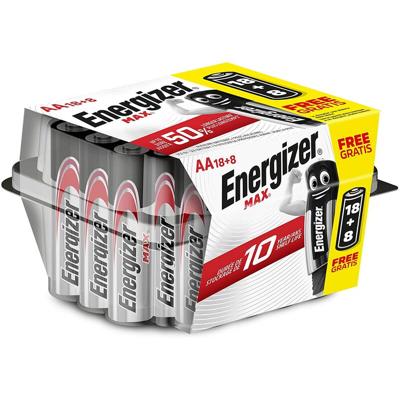 

Alkaline Max - Pack de 18+8 pilas Alcalinas MAX AA - Energizer