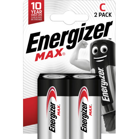 Energizer Alkaline Max - Pack de 2 pilas Alcalinas MAX C
