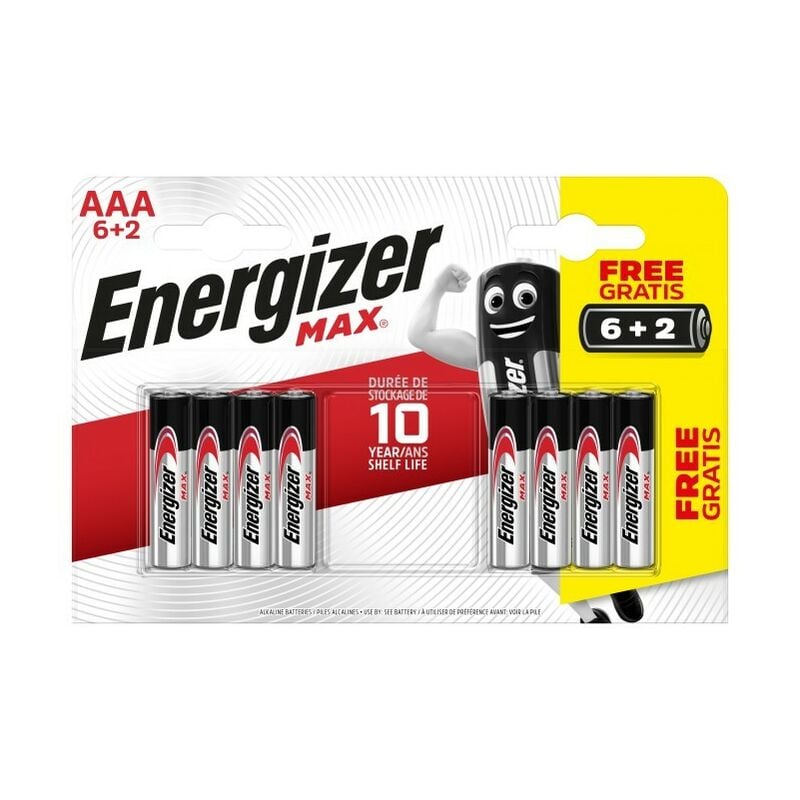 

Alkaline Max - Pack de 6+2 pilas Alcalinas MAX AAA - Energizer