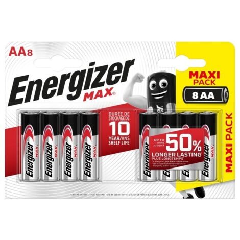 Energizer Alkaline Max - Pack de 8 pilas Alcalinas  MAX AA