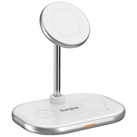Energizer Caricatore Wireless Magnetico 3-in-1 WCP303 15W Ricarica Rapida Qi Bianco
