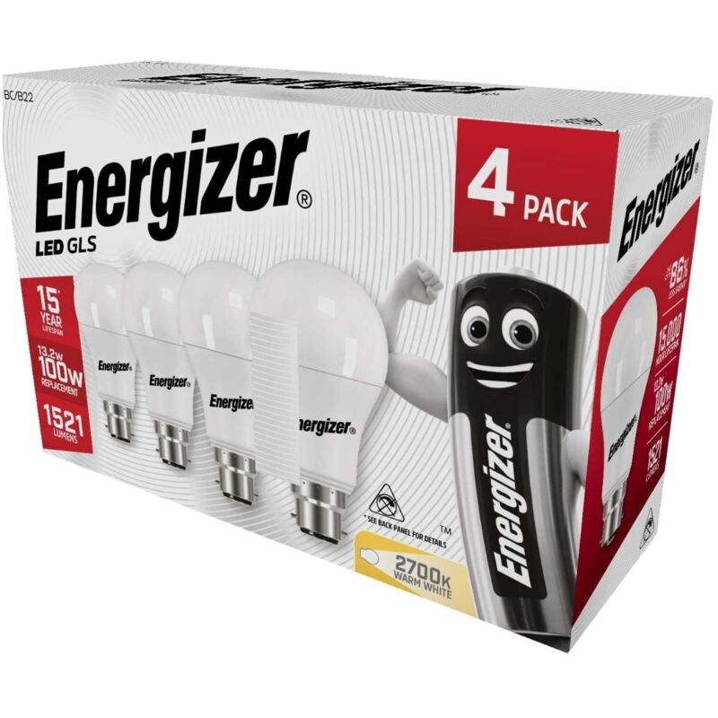 Energizer - led bc (B22) Opal gls Non-Dimmable Bulb, Warm White 1521 lm 13.2W (Pac