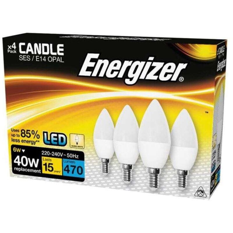 Energizer - led ses (E14) Opal Candle Non-Dimmable Bulb, Warm White 470 lm 5.9W, p