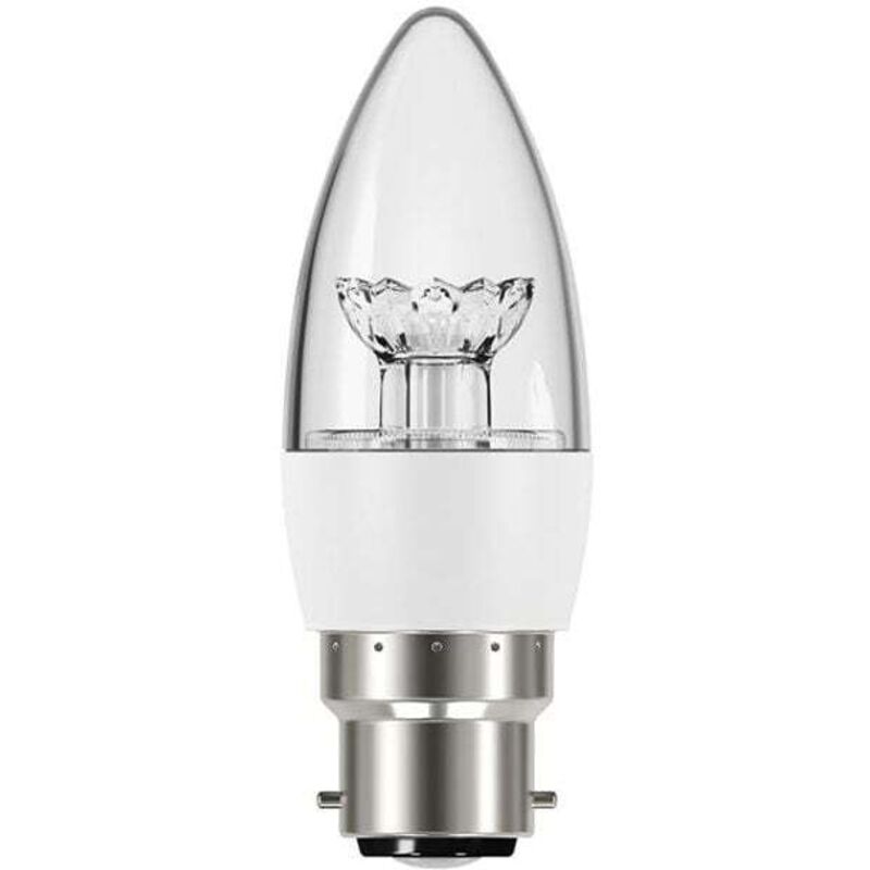 Energizer® LED BC (B22) Clear Candle Dimmable Bulb, Warm White 470 lm 5.9W