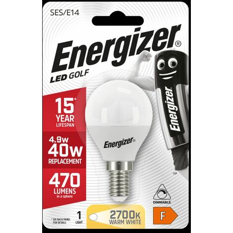 Energizer LED E14 Golf Ball Lamp Warm White 5.9w 470lm - S8842
