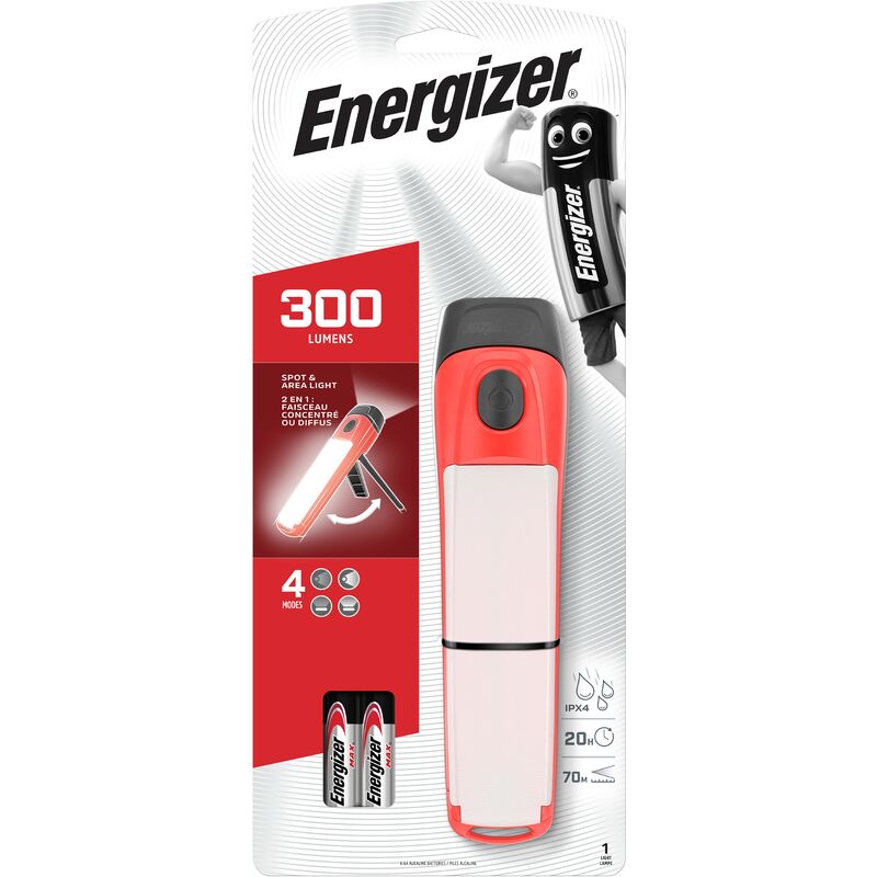 

Linterna Fusion 3 en 1 con trípode 300 lm (4 pilas AA incluidas) - Energizer