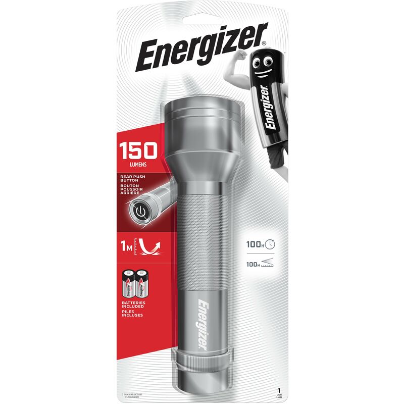 

Linterna LED metálica 135 lm ( 2 pilas D incluidas) - Energizer