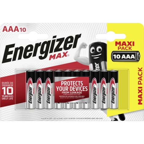 Energizer Max Alkaline Battrie Micro AAA 1,5 V, 10er Pack Batterie