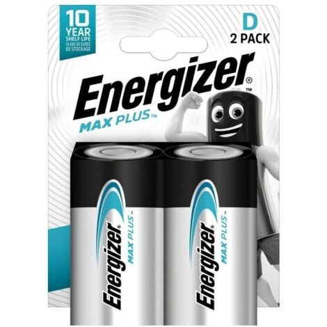 Energizer Max Plus Batteria Nonouso D 2 Pezzi