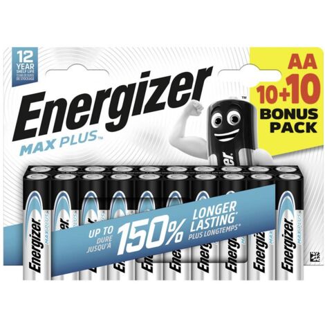 Energizer Max Plus Pile LR6 (AA) alcaline(s) 1.5 V 20 pc(s) R043292