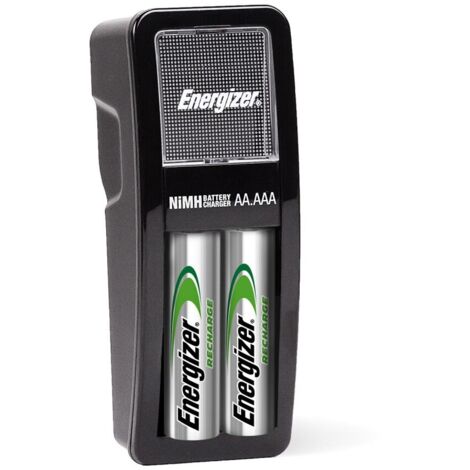 Energizer - Mini Cargador  para pilas recargables AA y AAA+ 2AAA