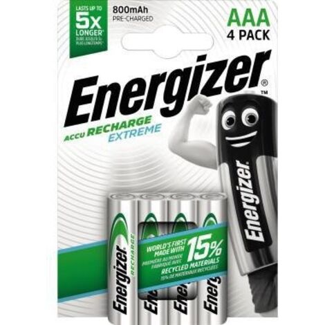 Energizer NiHM Akku Extreme Micro AAA 800 mAh 4er Pack Batterie