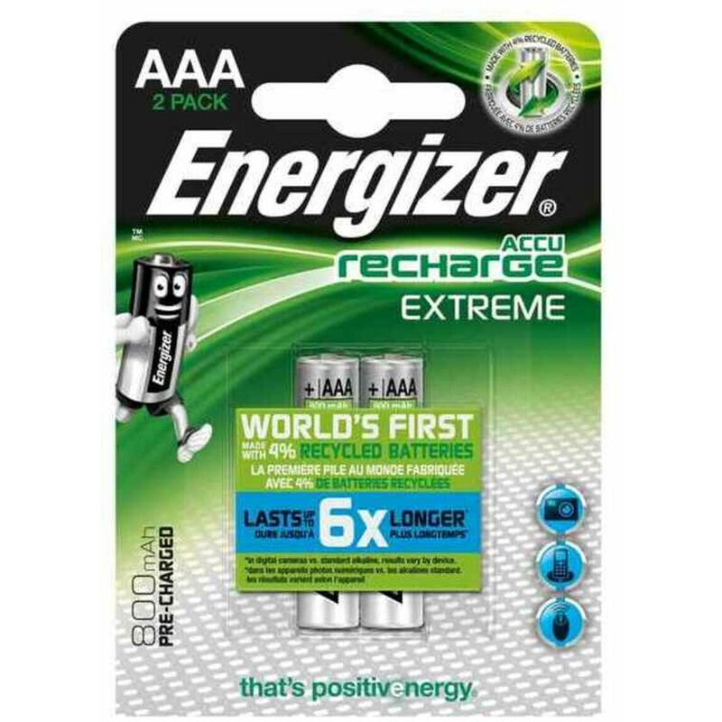 

Pilas Recargables E300624300 AAA HR03 800 mAh Plata - Energizer