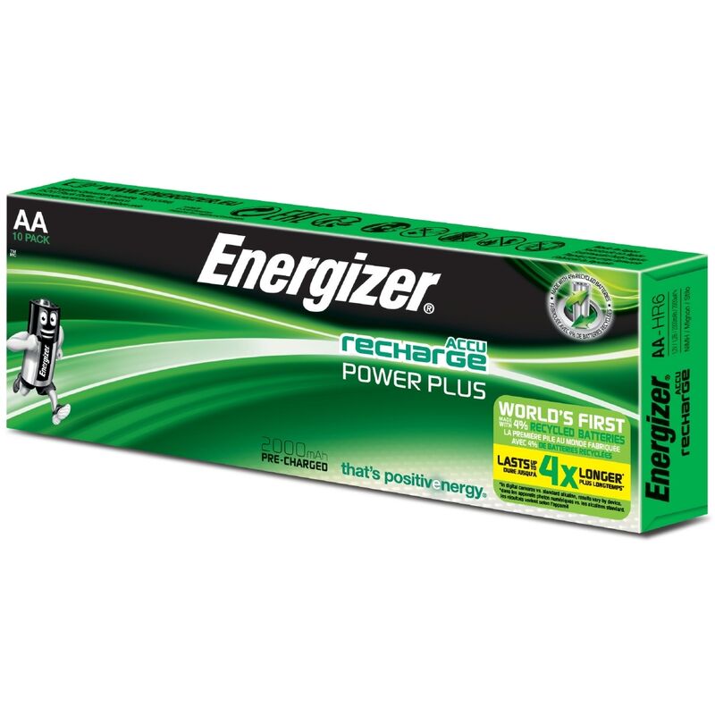Pile rechargeable LR6 (aa) NiMH Energizer Power-Plus HR06 E300626800 2000 mAh 1.2 v 10 pc(s)