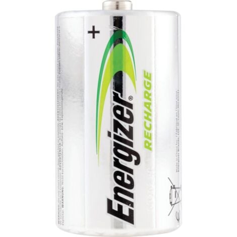 Energizer Recharge Power Plus D Cell Batteries RD2500 mAh (Pack 2) ENGRCD2500