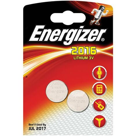 Energizer S351 CR2016 Coin Lithium Battery (Pack 2) ENG2016B2