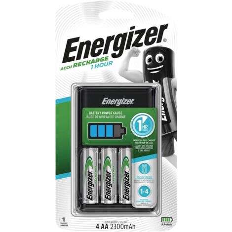 Energizer S623 1 Hour Charger plus 4 x AA 2300 mAh Batteries ENG1HOUR