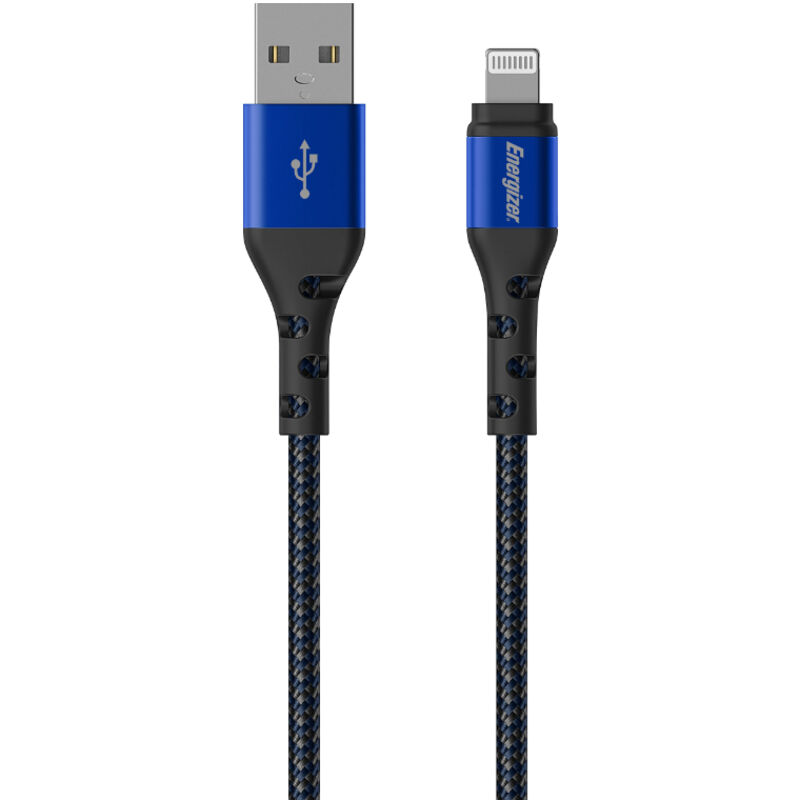 Câble métal / nylon tressé - Lightning - 2m - blue Energizer