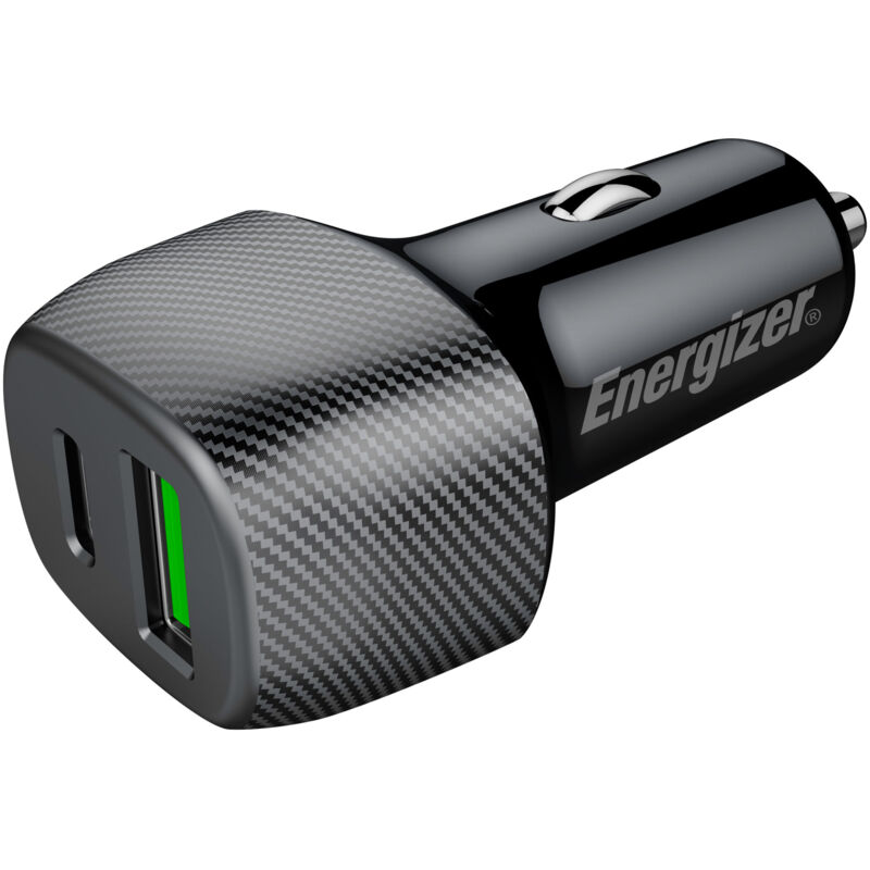 Chargeur voiture - Power Delivery & QC3 - 38W - 1 USB-C & 1 USB-A - silver Energizer