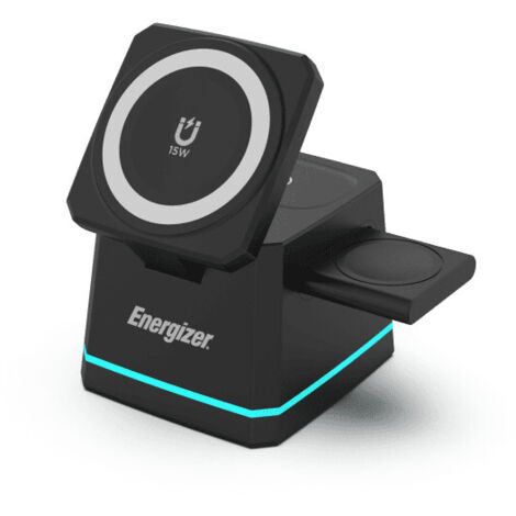 Energizer WCP307 Caricabatterie per dispositivi mobili Cuffie, Smartphone, Orologio intelligente Nero USB Carica wireless Ricarica rapida Interno