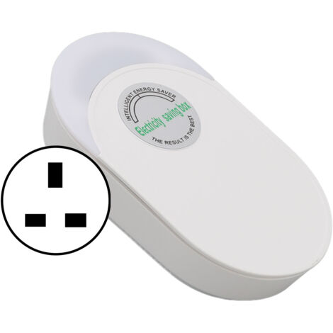 Energy Saver ABS Flame Retardant White 28000W Energy Saving Device for Office Buildings Shopping Malls Home UK Plug 90-250V