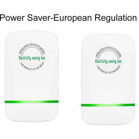 Energy Saver Power Saving Box Home Office Market Equipment Electric Smart (Lot de 2) JUNJUN