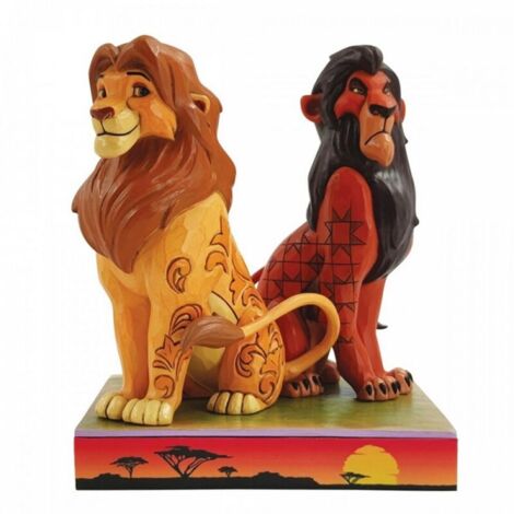 ENESCO, Figura decorativa El Rey León Simba y Scar de Disney