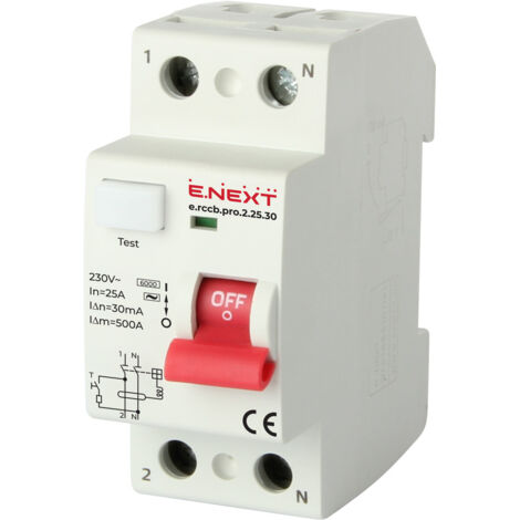E.NEXT p003004 PRO 2P 25A 30mA 6kA RCD TIPO AC