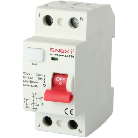 E.NEXT p003006 PRO 2P 63A 30mA 6kA RCD TYPE CA