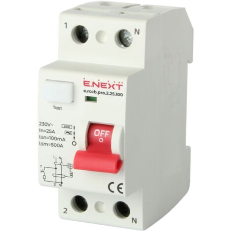 E.NEXT p003008 PRO 2P 25A 100mA 6kA RCCB TYPE CA