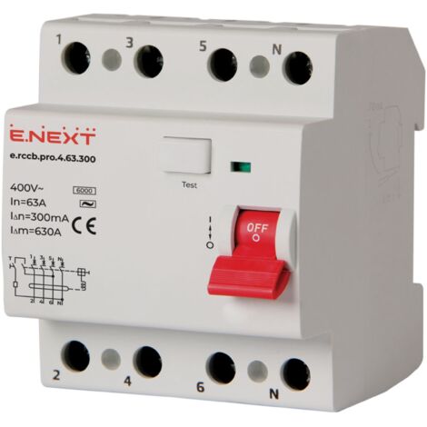 E.NEXT p003029 PRO 4P 63A 300mA 6kA RCD TYP AC