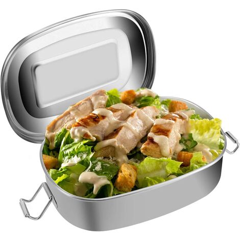 Enfant bento Lunch Box Acier Inoxydable Boite pour Le Déjeuner 100% sans BPA Métal Snack Box pour École Enfants et Adultes