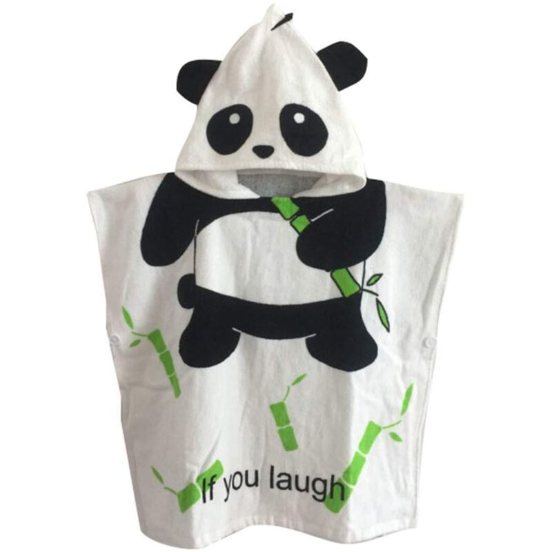 Enfant Capuche Serviette Coton Poncho à capuche de Bain/Plage Panda