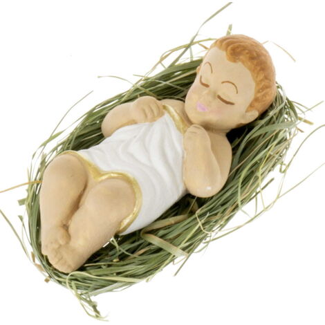 Enfant Jésus sur le foin 10 cm - figurine pour crèche