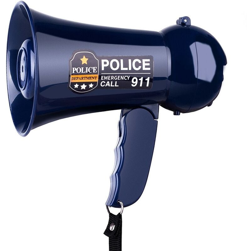 Enfant mégaphone - Cri + alarme + enregistrement (10 secondes) -Bleu