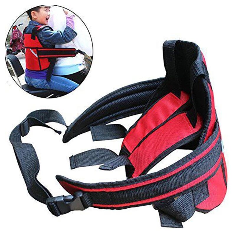 Enfants Ceintures de sécurité Ceinture de sécurité Moto Harnais de Style bébé résistance aux Chutes, Rouge