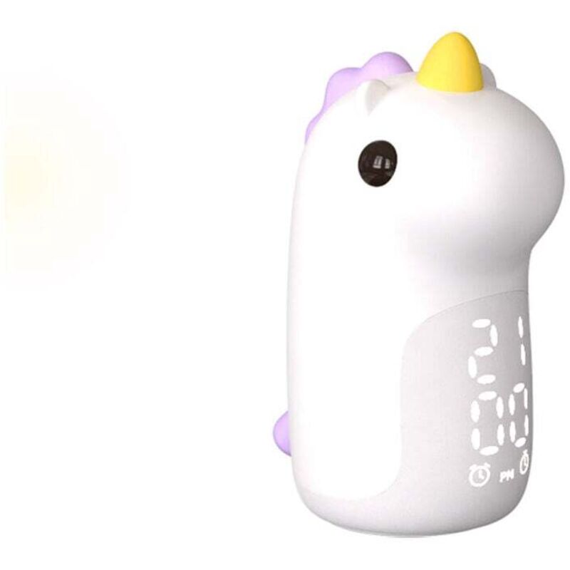 Enfants Réveil Lumière Mignon Licorne Lumière Réveil Snooze 3 Couleur Rechargeable Veilleuse Dimmable Tactile Contrôle Cadeau pour Enfants Filles