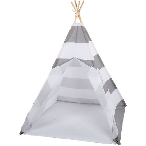 Tente Tipi Enfant avec Sac Peau de Pêche Rose 120x120x150 cm