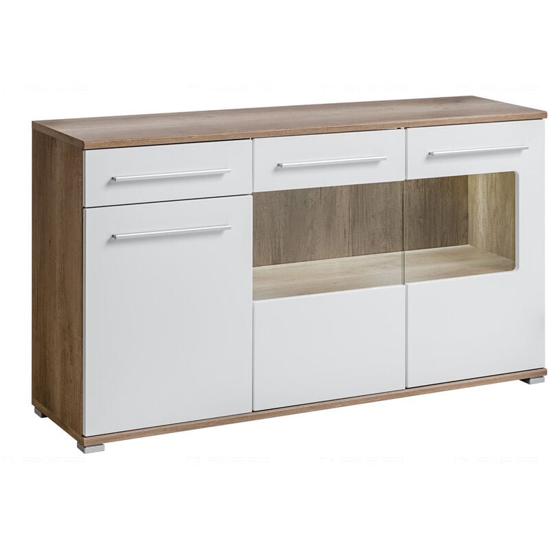 Dusine - enfilade Bahut Buffet scandinave bois et laqué Sohalia