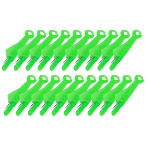 Enfile-aiguilles pour machine à coudre à ouverture en forme de poisson, vert, lot de 100 pièces.