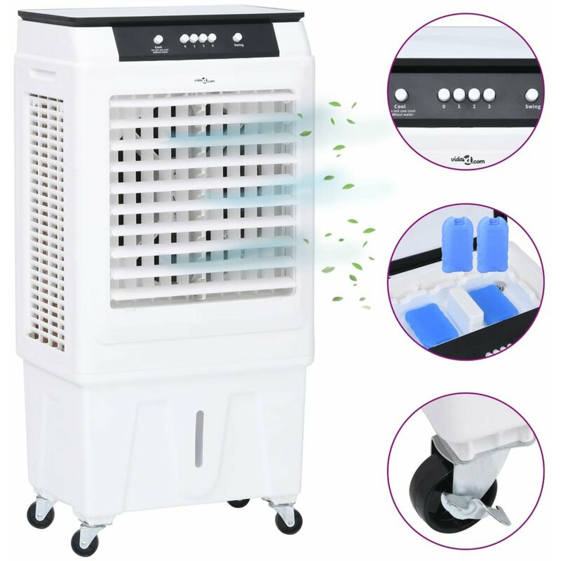 

Enfriador de aire 3 en 1 blanco y negro 120 W 480x340x980 mm