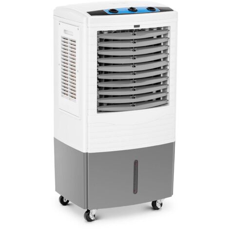 Enfriador De Aire Climatizador Evaporativo Ventilador Portátil Ruedas 40L 3-en-1 - Blanco