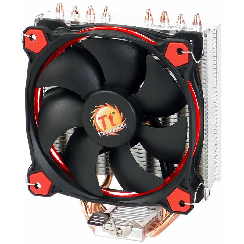 

Enfriador de aire de CPU ventilador LED rojo de 120 mm, rodamiento hidraulico, 4 tubos de calor de contacto directo, aleta de aluminio para Intel