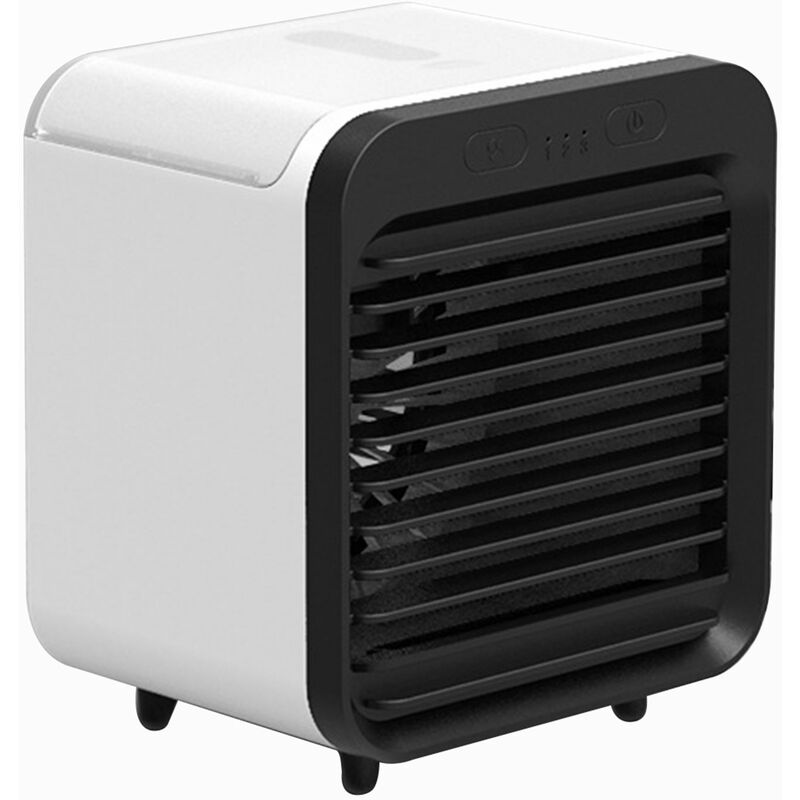 

Enfriador de aire Mini ventilador Ventilador de aire acondicionado Humidificador de aire Purificador, Blanco negro