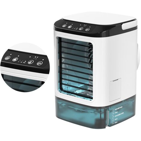 Enfriador de aire portátil con humidificador evaporativo, 3 velocidades, carcasa de ABS, refrigeración por agua, para el hogar y la oficina.