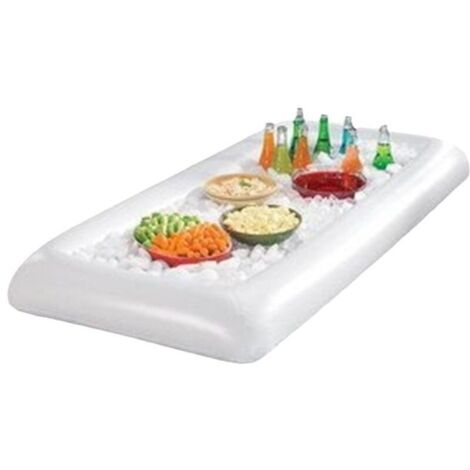 Enfriador de bebidas inflable para piscina de Ineasicer, fresco y divertido para la playa de verano para mantener la comida y las bebidas frescas y deliciosas (130 x 60 cm)