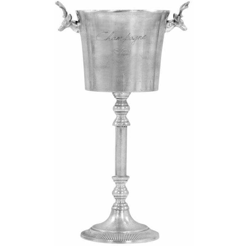 

Enfriador de champán de aluminio macizo 39x29x71 cm plateado